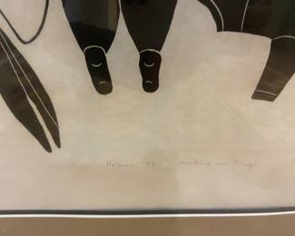 Signature, Black and White Woodcut