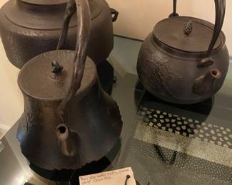 Japanese Cast Iron Teapots, Tetsubins
