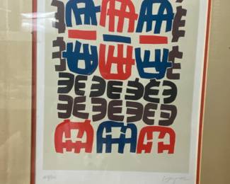 "primordial ll By Italian Artist Giuseppe Capofossi 1968 Lithograph signed and numbered