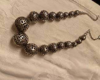 Robert Lee Morris Reticulated Necklace Sterling