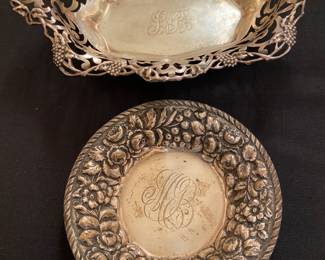 Reticulated And Embossed Sterling Bowls