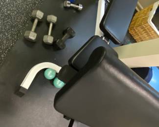 Weight bench and weights