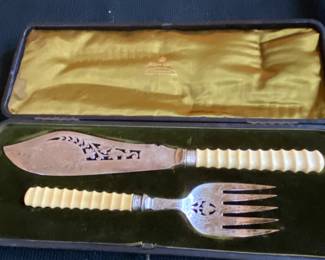 Sterling and Bone Handle Carving Set