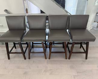 Set of 4 gray stools. $100. Text or Call 312-998-1677 to schedule an appointment. 