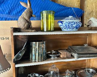 Decorative items, dishes, silver plate