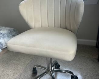 Velvet office or vanity chair.
