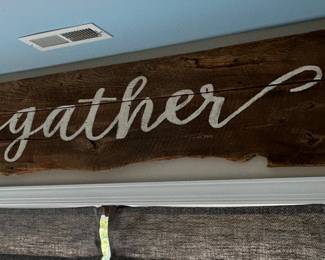 Large wooden sign