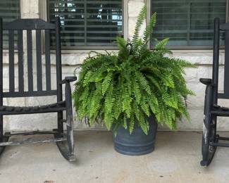 An inviting front porch set up