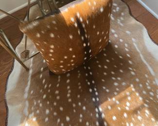 Detail of hide rug