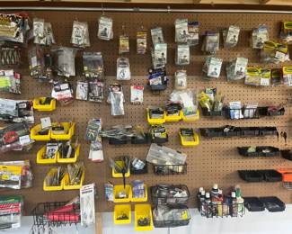 Section 4 has hooks, weights, fishing line