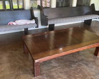Solid wood coffee table