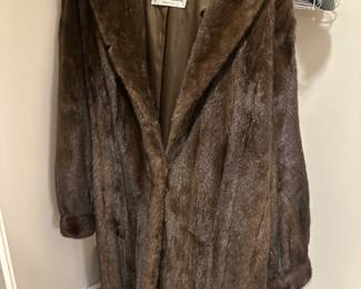 Vintage full length mink coat