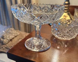 Cut glass.