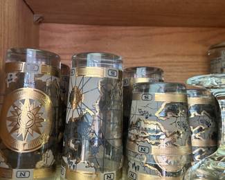 22K gold glass ware