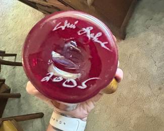 Hand singed glass