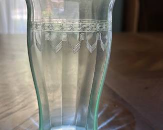 Glowing etched glass