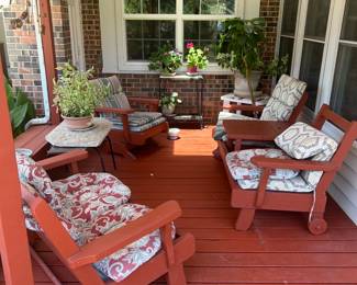 Outdoor wood furniture