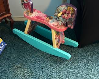 Custom painted rocking horse