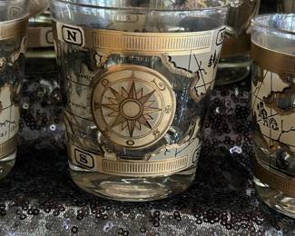 MCM Cera Atlas World Map Cups and glasses
