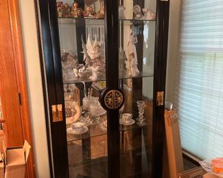 Black Lacquered Curio Cabinet