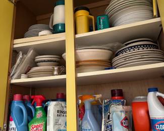 Dishes, Cleaning Supplies