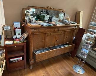 Antique Oak Buffet / Server, CD's Home Decor