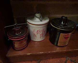 Antique stoneware jars