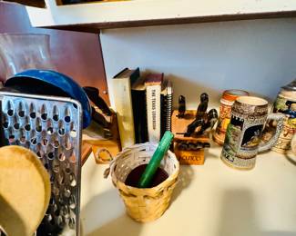 Cookbooks, bric a brac