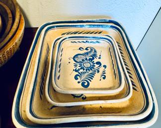 Tonala hand painted Mexican casserole dish set