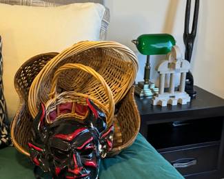 Baskets, Lamp, Theatre mask
