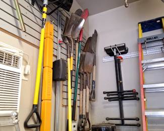 Shop Wall of Tools Number 2 Ladders, shovels and more
