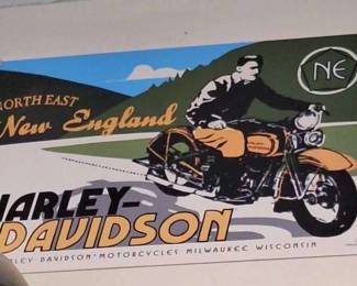 Various signage throughout the garage and shop