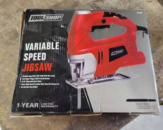 Variety of tools Jigsaw, drill bit sharpener, biscuit joiner, belt sander