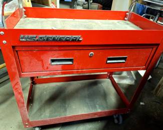 US General 30 Red service cart and Husky Socket and wrench set