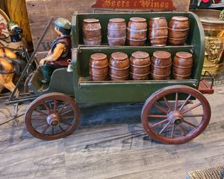 Large beer wagon with 2 horses