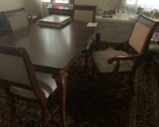Dining set six chairs 195