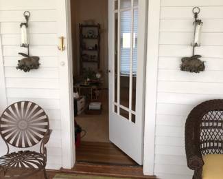 iron rabbit sconces