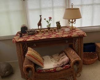 wicker desk