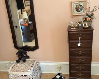 upstairs shoes, handbags, clothes and furniture
