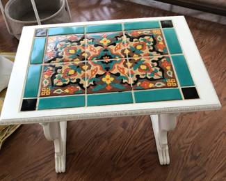 1930's tile top coffee table