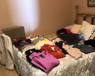 lots of cashmere sweaters