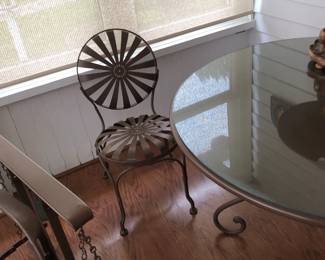 Metal Chair Francois Carre 1930's "Sunburst of Iron"