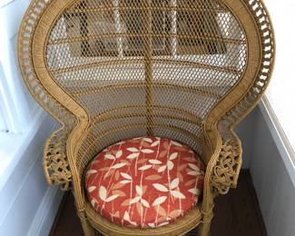 1920's fan, peacock style chair