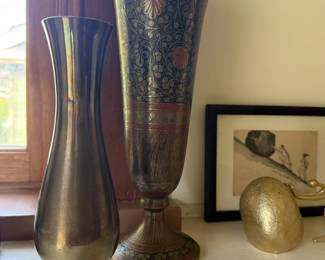 Brass vases