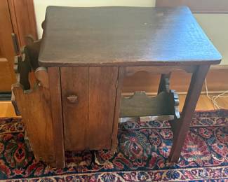 Vintage Magazine Table (24in H | 24in L | 16.1/2in D)