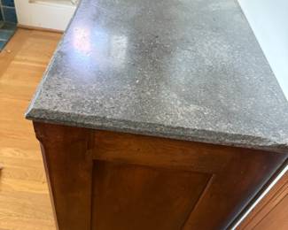 Showing top of Antique Chest of Drawers with Stone Top