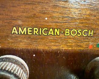 Vintage American Bosch Tube Radio label