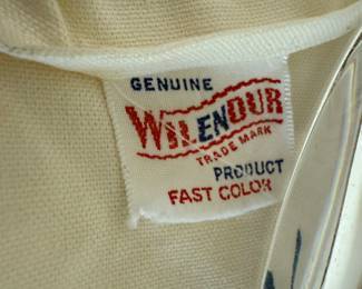 Wilendur Tag on first two cotton table cloths.