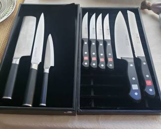 Komikoto chef 3 piece knife set /wusthof knives