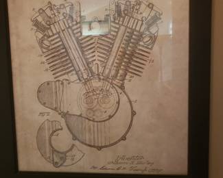 Harley engine print